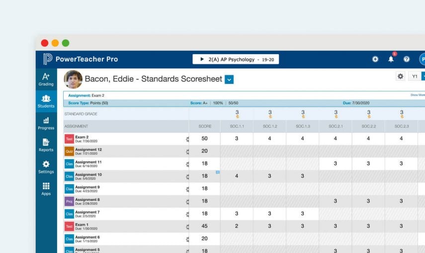 PowerTeacher Pro Gradebook PowerSchool