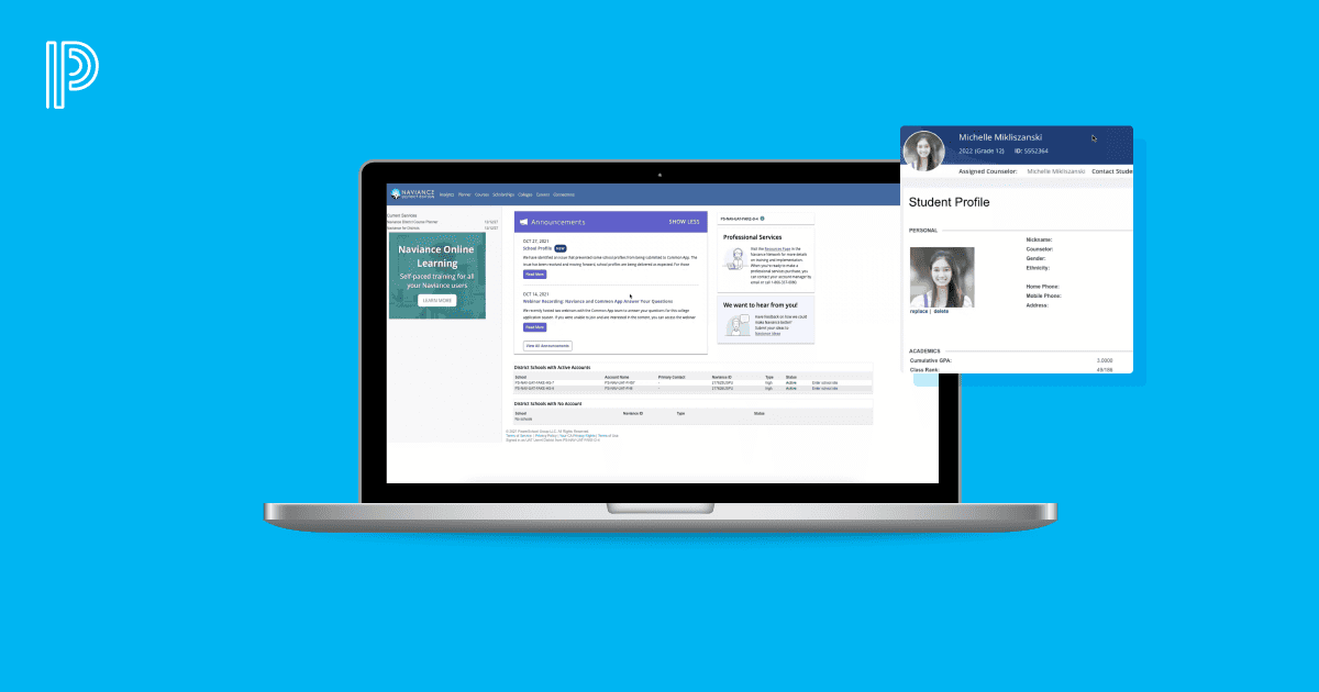 Native Integration with Unified Classroom® Naviance and PowerSchool SIS